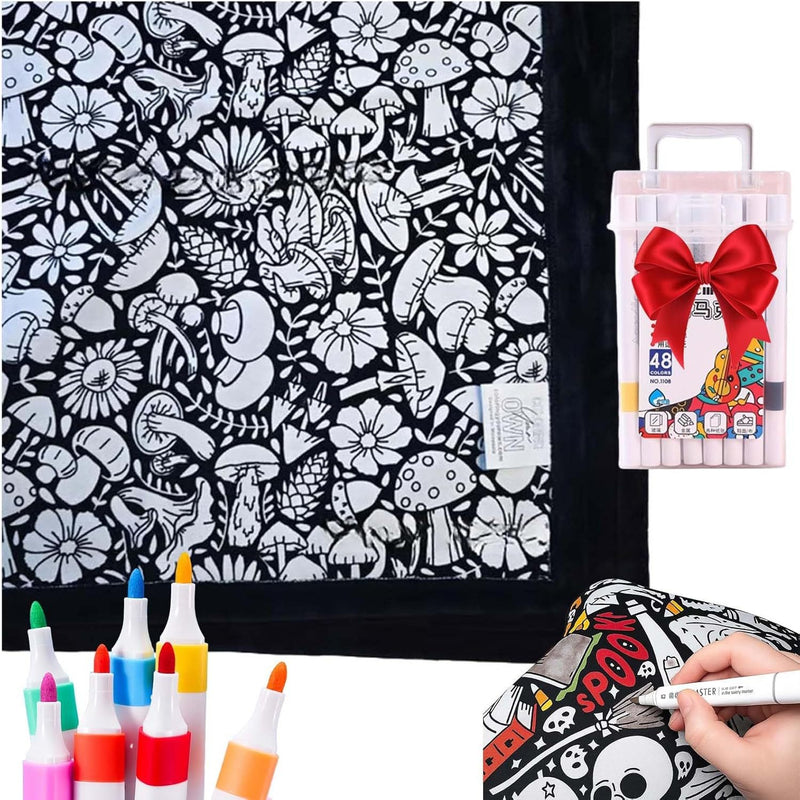 DIY Coloring Blanket With Washable Markers